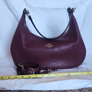 Coach Burgundy Leather Hobo Bag